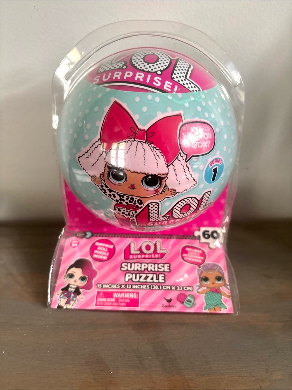 LOL Surprise Series 1 Mystery Puzzle Ball- 60 Piece, Stickers, Poster- Sealed